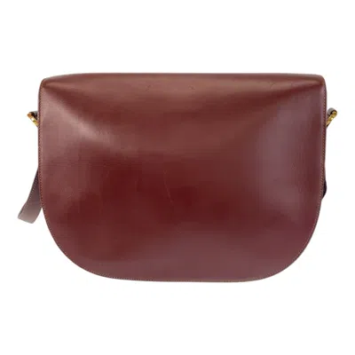 Pre-owned Cartier Must Bordeaux Leather Messenger Bag Shoulder Bag ()