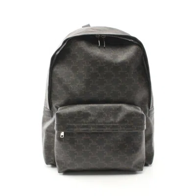 Pre-owned Celine Black Coated Canvas Pvc Leather Backpack ()