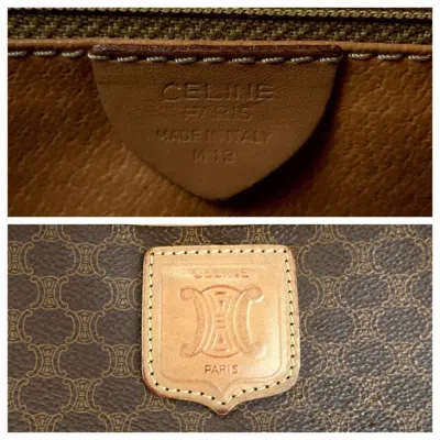 Pre-owned Celine Macadam Brown Pvc Pochette Shoulder Bag ()