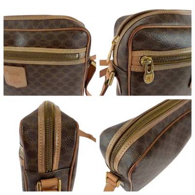 Pre-owned Celine Macadam Brown Pvc Pochette Shoulder Bag ()