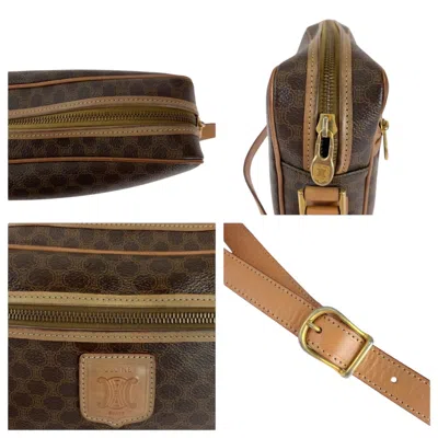 Pre-owned Celine Macadam Brown Pvc Pochette Shoulder Bag ()