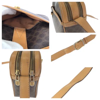 Pre-owned Celine Macadam Brown Pvc Pochette Shoulder Bag ()