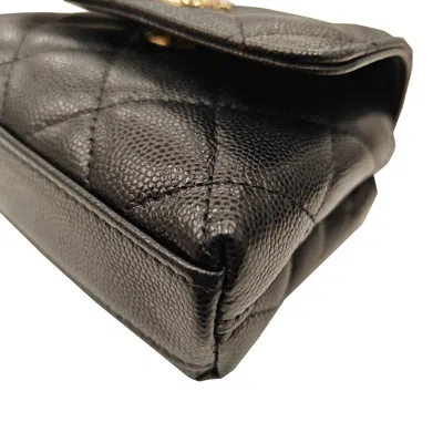 Pre-owned Chanel Black Caviar Leather Backpack ()