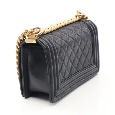 Pre-owned Chanel Navy Leather Shoulder Bag ()