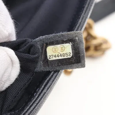 Pre-owned Chanel Navy Leather Shoulder Bag ()