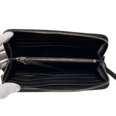 Pre-owned Chloé Black Leather Long Wallet (bi-fold) ()
