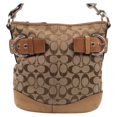 Pre-owned Coach Brown Canvas Pochette Shoulder Bag ()