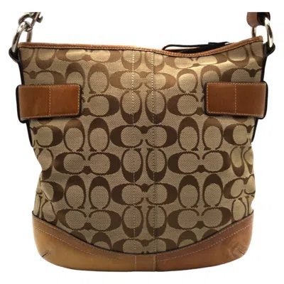 Pre-owned Coach Brown Canvas Pochette Shoulder Bag ()
