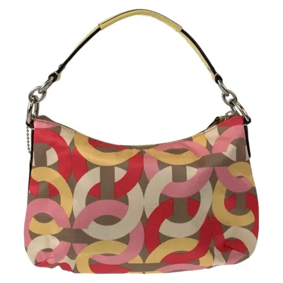 Pre-owned Coach Multi-color Pink Cotton Shoulder Bag ()