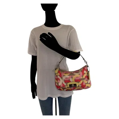 Pre-owned Coach Multi-color Pink Cotton Shoulder Bag ()