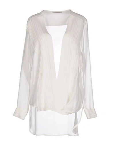 Ermanno Scervino Silk Shirts & Blouses In Ivory