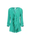 Oscar De La Renta Silk Shirts & Blouses In Turquoise