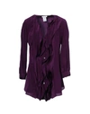 Oscar De La Renta Silk Shirts & Blouses In Dark Purple