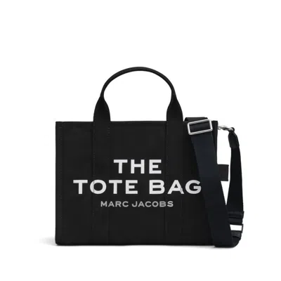 Marc Jacobs Canvas Tote Bag With Logo Print And Versatile Carrying Options