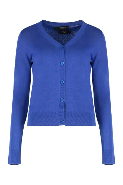 Weekend Max Mara Marabu Silk And Linen Cardigan