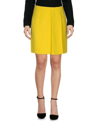 Cedric Charlier Knee Length Skirt In Yellow