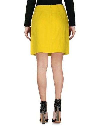 Shop Cedric Charlier Knee Length Skirt In Yellow