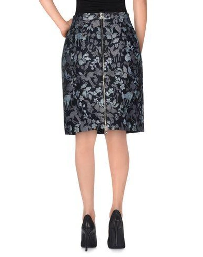Shop Markus Lupfer Knee Length Skirt In Dark Blue