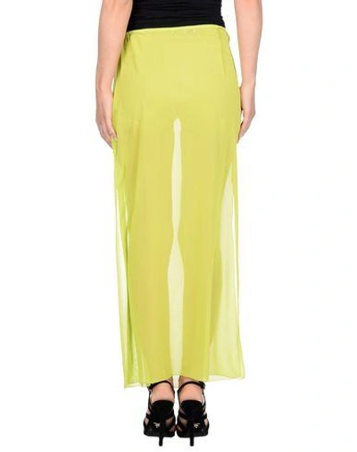 Shop Blumarine Long Skirt In Acid Green