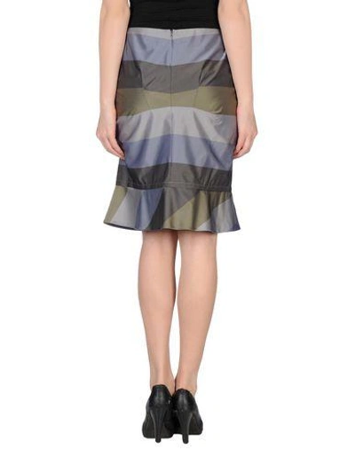 Shop Emporio Armani Knee Length Skirt In Slate Blue