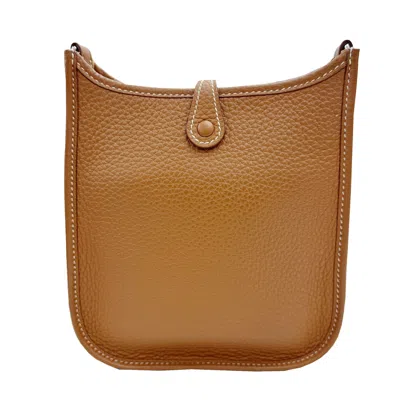 Pre-owned Hermes Gold Taurillon Clemence Leather Shoulder Bag ()