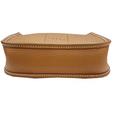 Pre-owned Hermes Gold Taurillon Clemence Leather Shoulder Bag ()