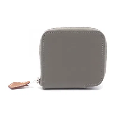 Pre-owned Hermes Gray Coin Purse/coin Case ()