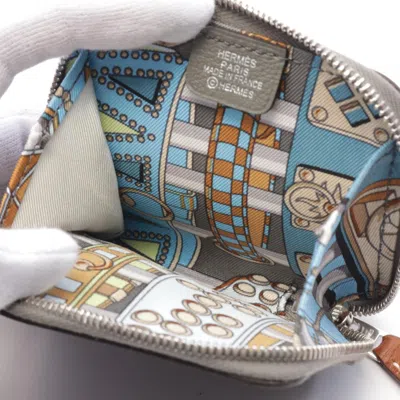 Pre-owned Hermes Gray Coin Purse/coin Case ()