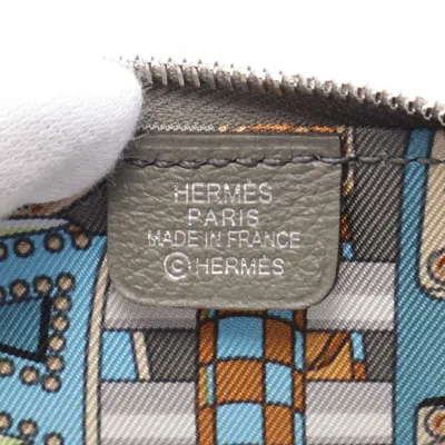Pre-owned Hermes Gray Coin Purse/coin Case ()