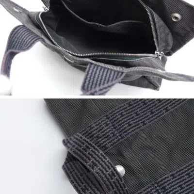 Pre-owned Hermes Her Line Dark Gray Polyamide 69% Polyester 31% Handbag Tote Bag ()