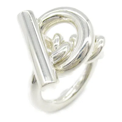 Pre-owned Hermes Silver Silver 925 Band Ring ()