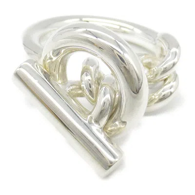 Pre-owned Hermes Silver Silver 925 Band Ring ()