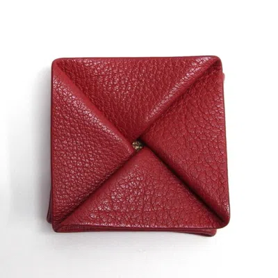 Pre-owned Hermes Zulu Red Color Chevre Leather Coin Purse/coin Case ()
