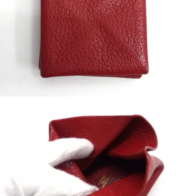 Pre-owned Hermes Zulu Red Color Chevre Leather Coin Purse/coin Case ()
