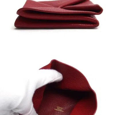 Pre-owned Hermes Zulu Red Color Chevre Leather Coin Purse/coin Case ()