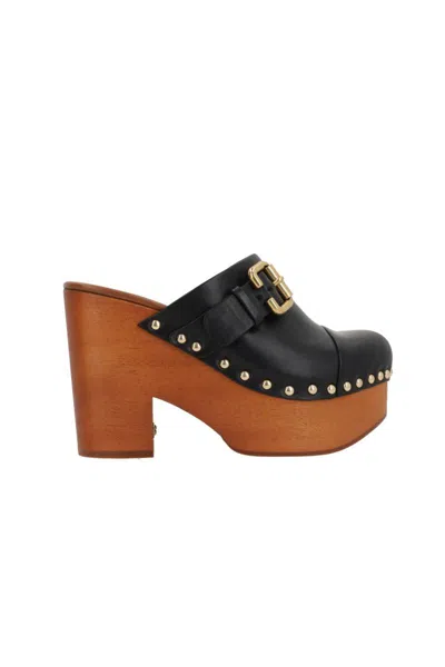 Chloé Chloe Jeannette Leather Wedge Clog