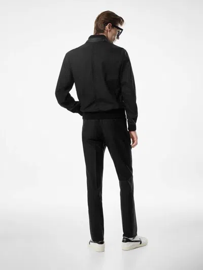 Tom Ford Bomber Jacket With Front Zipper In Black