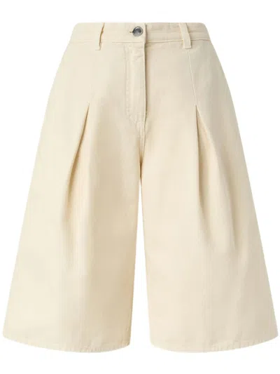 Pinko Wide Cotton Bermuda Shorts With Pockets