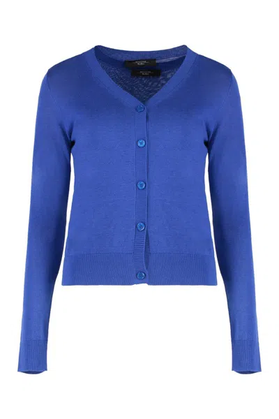 Weekend Max Mara Marabu Silk And Linen Cardigan