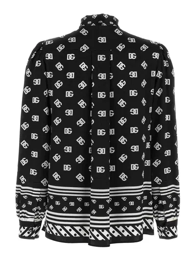 Dolce & Gabbana Silk Shirt With Bow Tie Detail