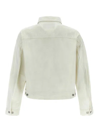 Entire Studios Giubbotto In Denim Gem Bone In Neutral