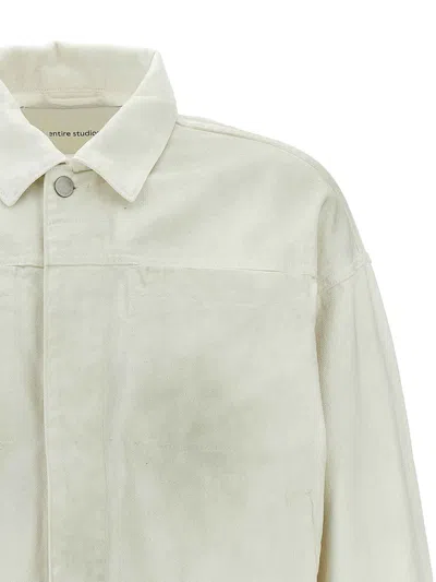 Entire Studios Giubbotto In Denim Gem Bone In Neutral