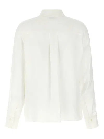 Ferragamo Blouse Logo Print Long Sleeves