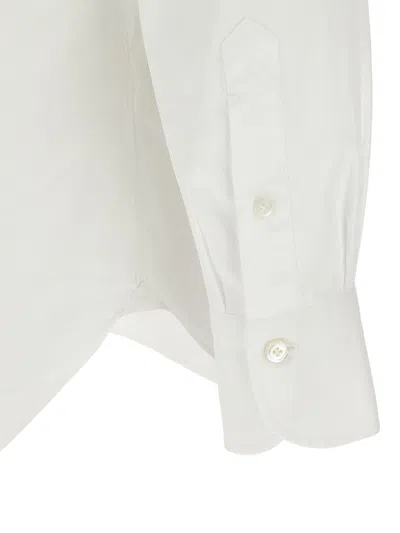 Finamore 1925 Timeless White Button-down Shirt With Structured Collar