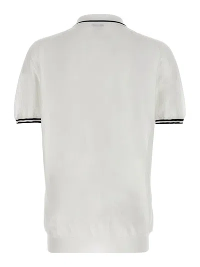 Kiton 'ciro' Polo Shirt With Polo Collar In White