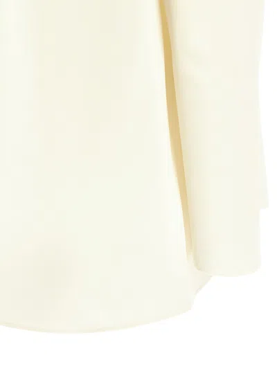 Magda Butrym Silk Blouse With V-neck In Neutral