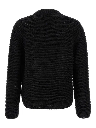 Alexander Mcqueen Mcqueen Textured Cotton Sweater With Inlaid Logo
