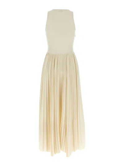 Alexander Mcqueen Mcqueen Asymmetrical Dress In White