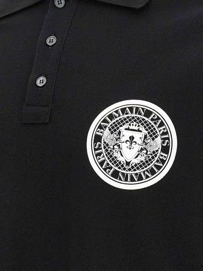 Balmain 'coin' Polo Shirt With Polo Collar