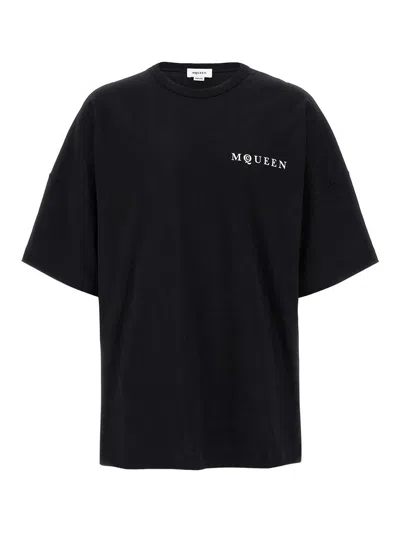 Alexander Mcqueen Exploded Logo Over Fit T Shirt In Animal Print